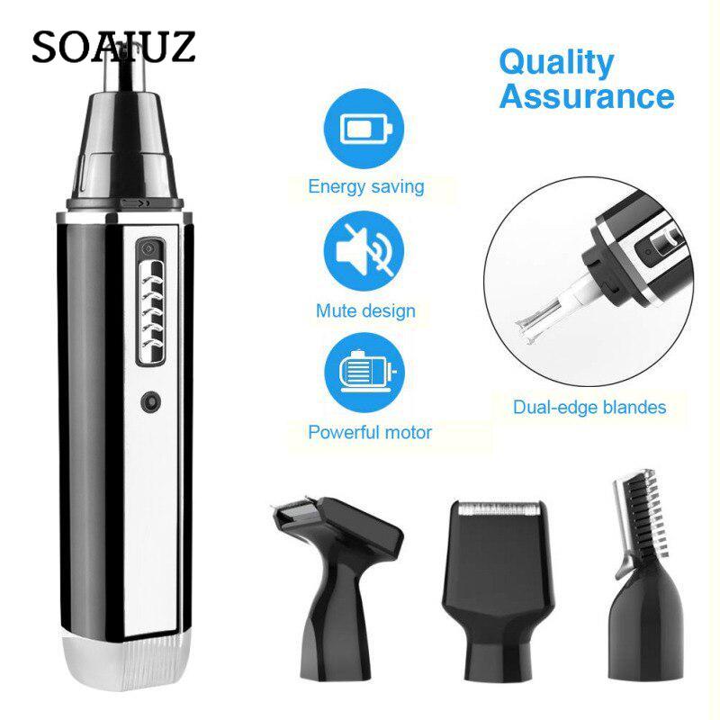 4 In 1 USB Rechargeable Professional Nose Ear Hair Trimmer For Men Electric Nostril Nasal Clipper