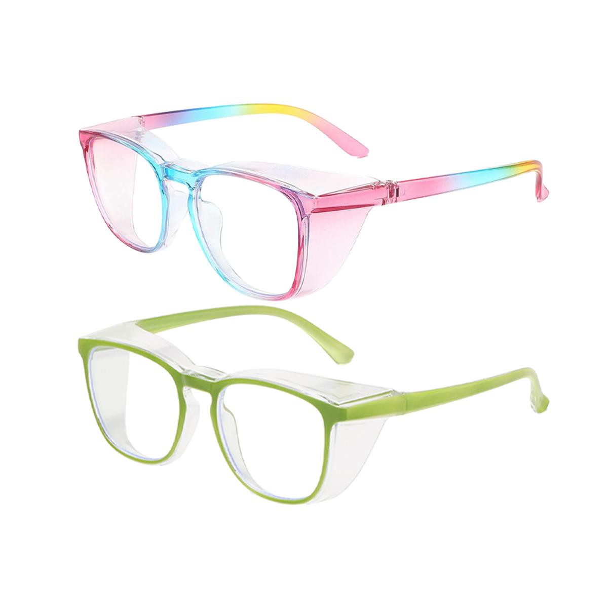 

2 шт. Защитные очки от брызг, Солнцезащитные очки от пыльцы с защитой от синего света для женщин и мужчин, Модные простые однотонные очки для защиты