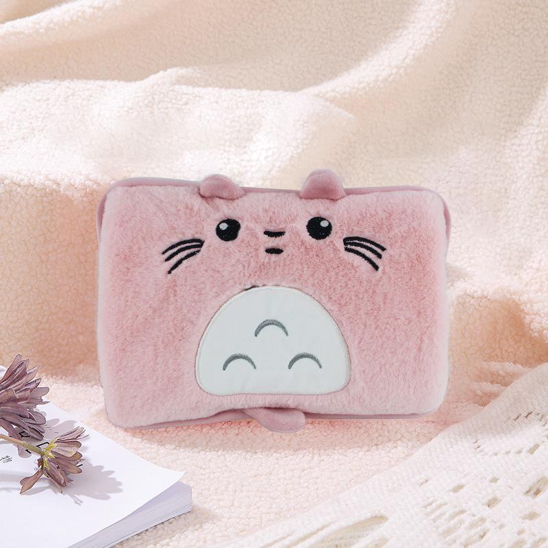 New Cartoon Electric Hot  Reusable Plush Hot Water Bag For Girl Gift, Charging Heating Water Bags Winter Warm Hand Pocket