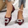 Fashion Women Sandals 2025 New Summer Rhinestone Medium Shoes for Women Pointed Closed Gladiator Sandals Fashion Sexy Luxury Sandals