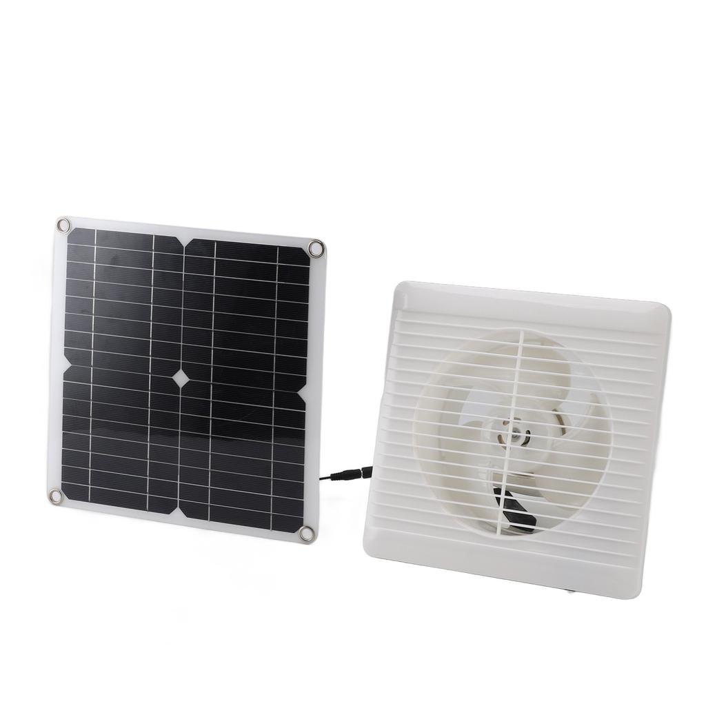 Solar Fan 12W 12V DC Monocrystalline Solar Panel Powered Exhaust Fan for Outdoor Greenhouse