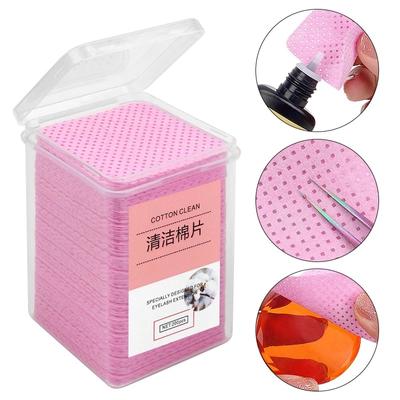 200pcs Lint Free Cotton Pad, Nail Polish Removal, Wiping, Cleaning Tool, Nail Art Cleaning, Wiping Paper Towel