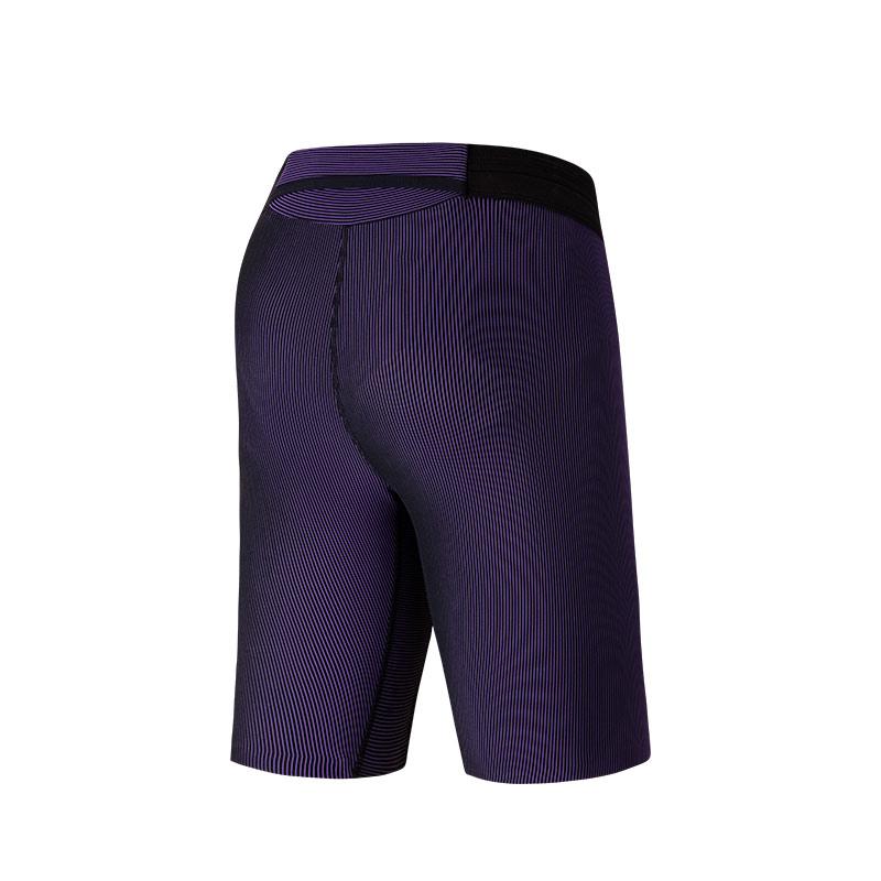 Anta Professional Running Compression Five-Point Sports Shorts Men Shorts Basic-Black Palace-Purple 152445305-2