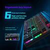 Thin Wireds Mechanical Keyboards RGBs LED Backlighting and ABS Keycaps Blue Switches for Gaming