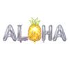 Hawaiian Letter Foil Balloon Pineapple Decorative Balloon Set Rose Gold Balloon