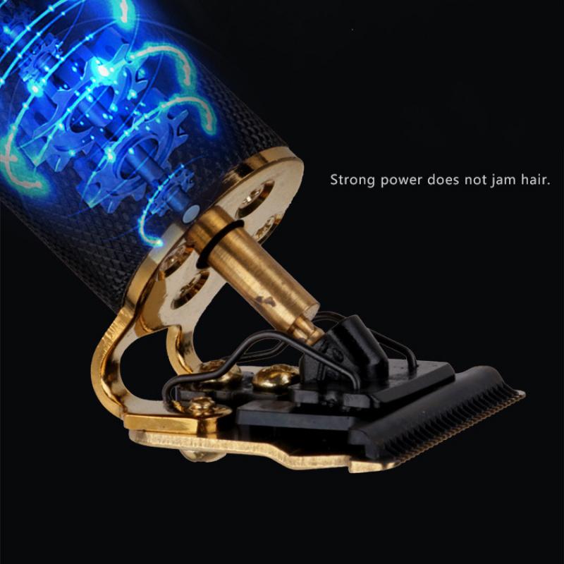 New Improved Version of Hair Clipper Cordless USB Rechargeable Grooming Kit T-shaped Close-cut Blade Trimmer Men's Head Shaving Razor Beauty Salon Pro