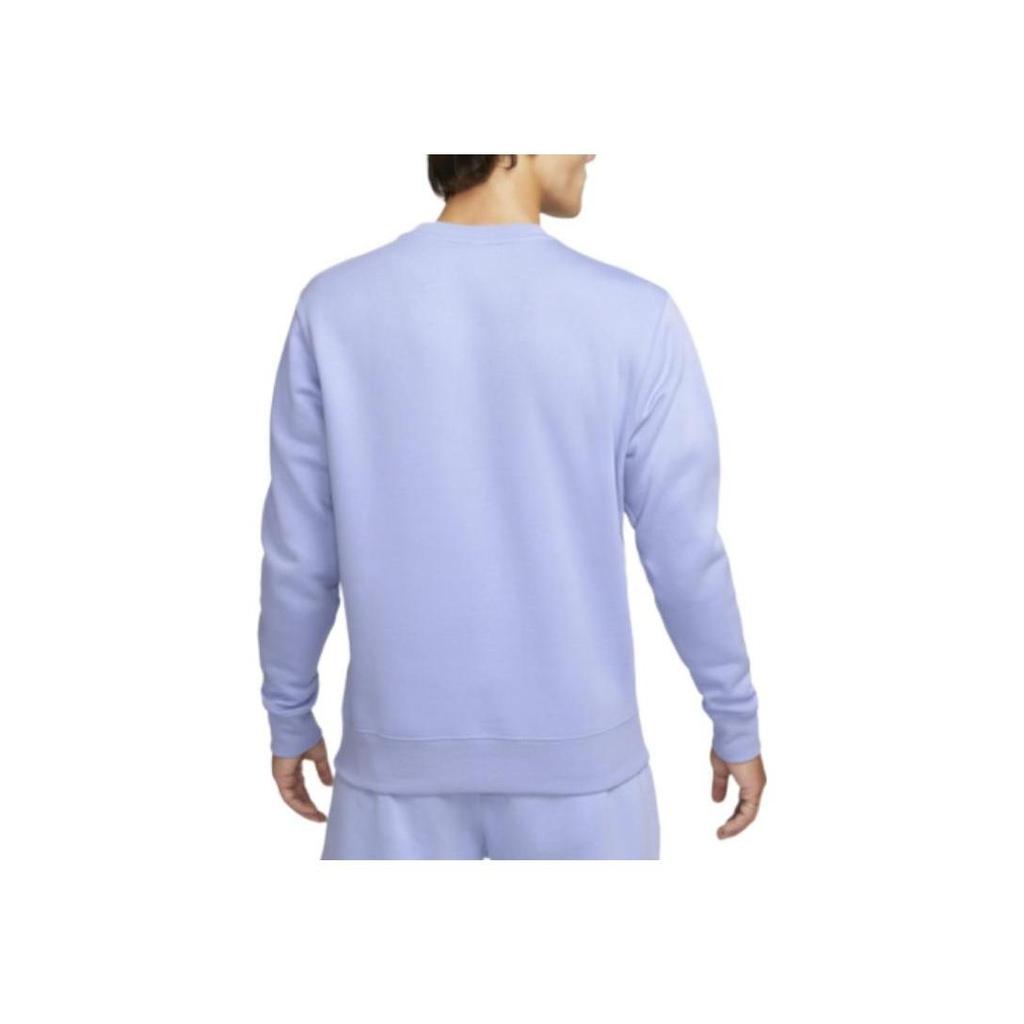 Nike Sportovní mikina Club Crew s potiskem loga Pánská mikina Světle fialová BV2663-569