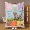 Plaid Highland Cow Flannel Throw Blanket, Soft, Warm, and Cozy Blanket with Butterflies, Flowers, and "Just a Girl Who Loves Highland Cows" Text, Suit