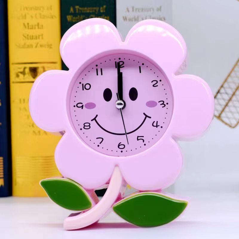 Creative Flower Alarm Clock Children's Bedside Cute Clock Student Birthday Gift Bedside Fashion Table