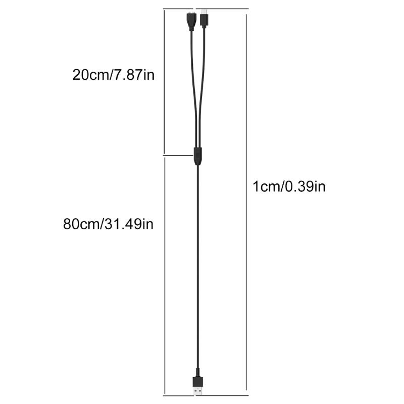 1m USB Charging Cable Cord Magnetic Power Wire with USB C Output Port for Delupet DT66 DT67 DT68 Dog Training Collar