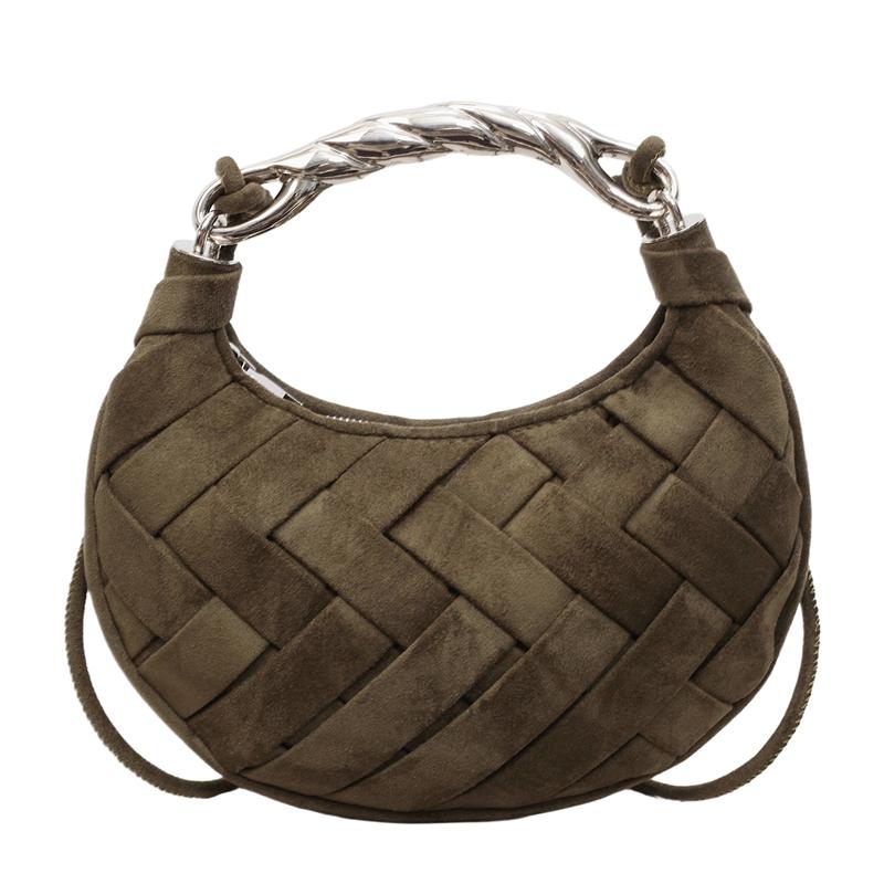 Woven Crossbody Dumpling Bag Luxury Handbag Handmade Weave Shoulder Bag Small Casual Designer Purse for Women