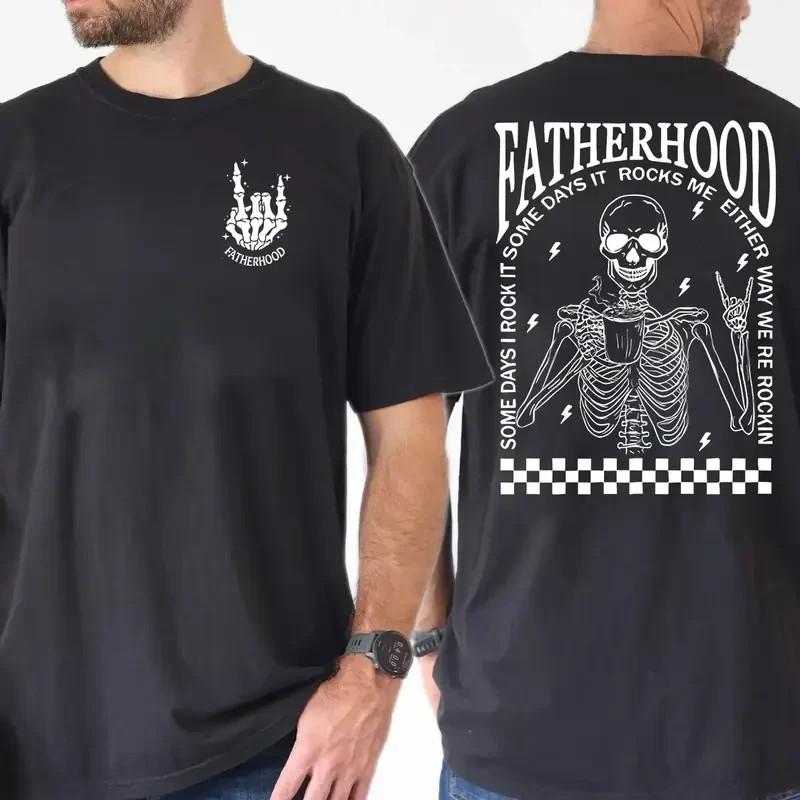 Fatherhood Shirt, Funny Skeleton Dad Tee, Retro First Time Dad Shirt, Cool Dad C