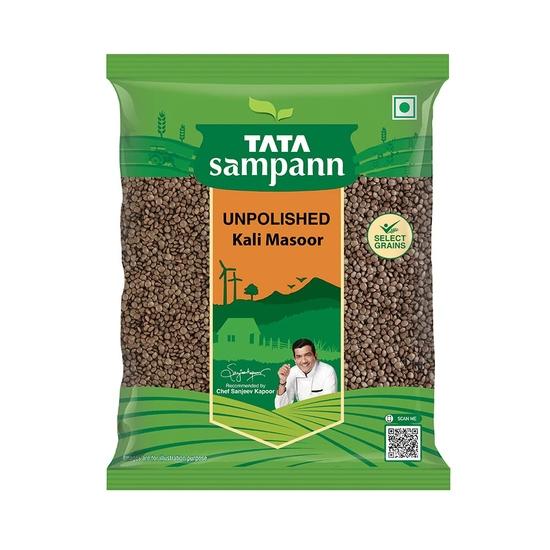 TATA Sampann Kali Masoor, 1kg & Tata Salt Rock Salt | Premium Sendha Namak | with Natural Trace Minerals | 1kg Pouch