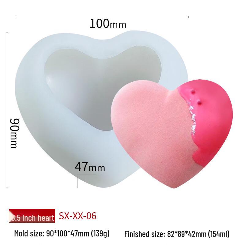 Heart-shaped Silicone Baking Molds