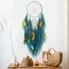 Handcrafts Feathered Dreamcatchers Ornament with Pampas Grass and Colorful Beads Hanging Decors for Home Wall Decoration
