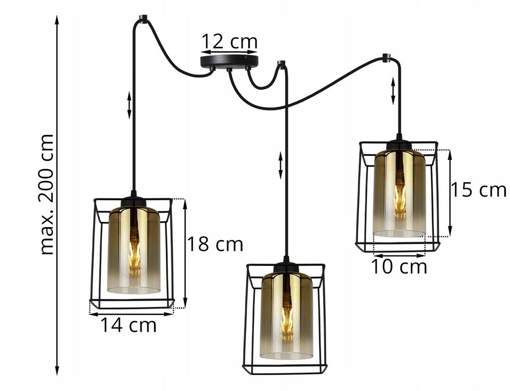 MODERN ELEGANT GLASS HANGING LAMP