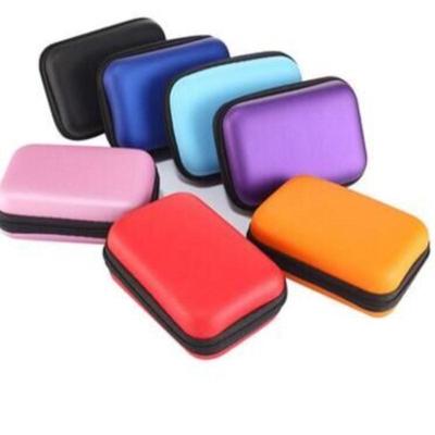 Sac de rangement rectangulaire à fermeture éclair en EVA pour écouteurs et câbles de données