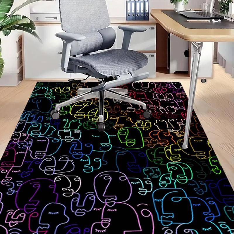1PC Faces Artwork Extra Large Non Slip Floor carpet, Office, family, bedroom, Studio Large Area Rug Indoor Rugs, , Vibrant Colors