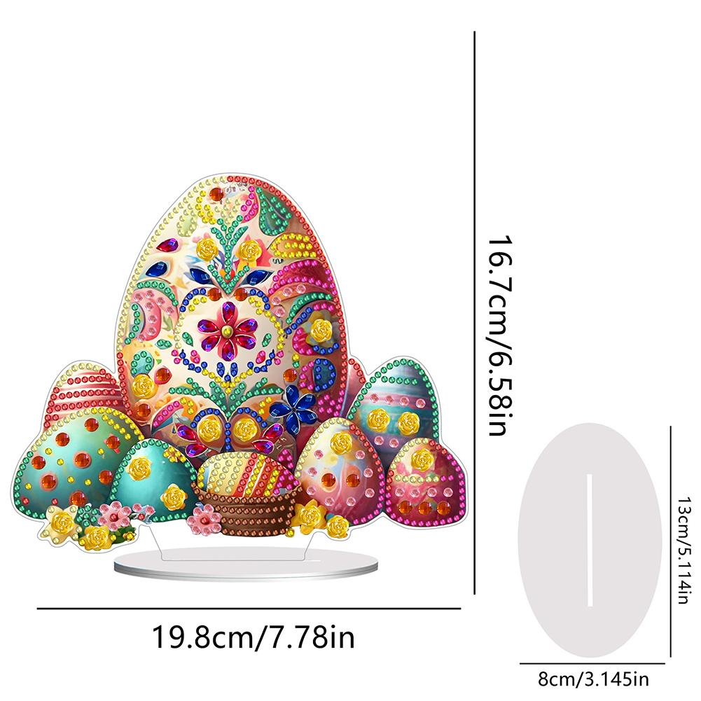 5D DIY Diamantmalerei Ostereibaum Strasssteine Desktop-Ornamente Kunst Tischdekoration Acryl Sonderform für Anfänger
