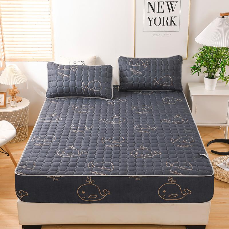 

Новый летний утолщенный чехол для защиты матраса от ворса из хлопка с кондиционером, универсальный защитный чехол для матраса, стирать в стиральной машине 90x200cm 3pcs set