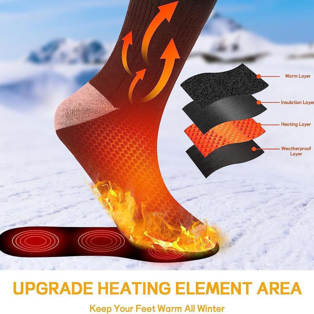 Removable Electric Heating Socks - Pure Cotton Winter Warmers
