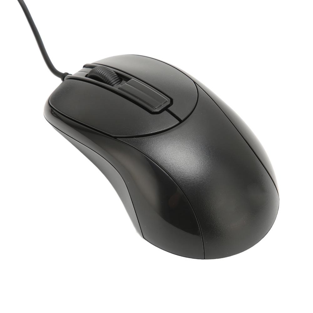 Responsive 3 Buttons Wired for PS2 Optical Mouse Portable Black Wired Mouse Gaming Mouse Desktop Laptop Computer