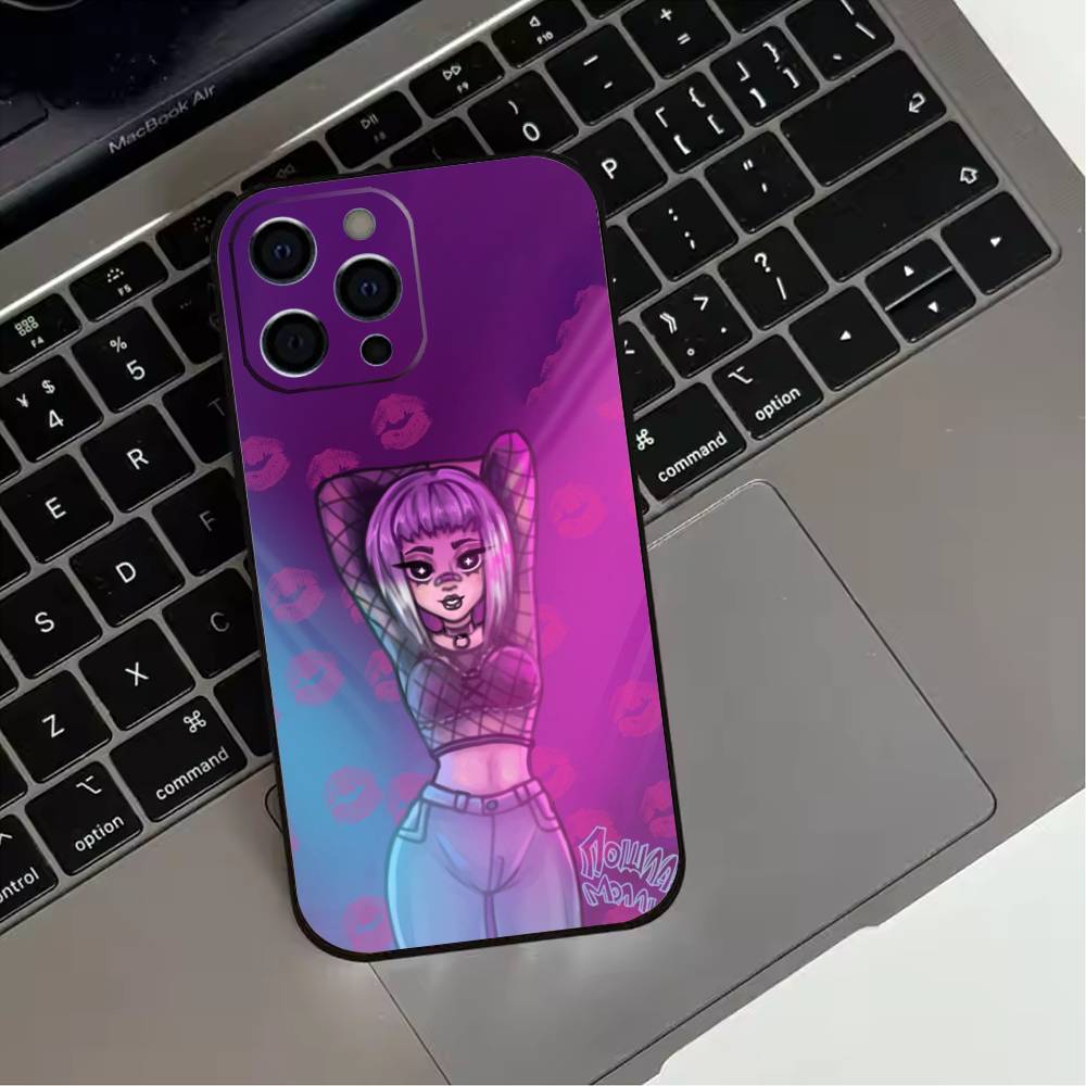 

Singer Poshlaja Molli Phone Case For iPhone 17,16,15,14,13,12,11 Plus,Pro Max,XS,Soft Silicone Black Cover iPhone14ProMax