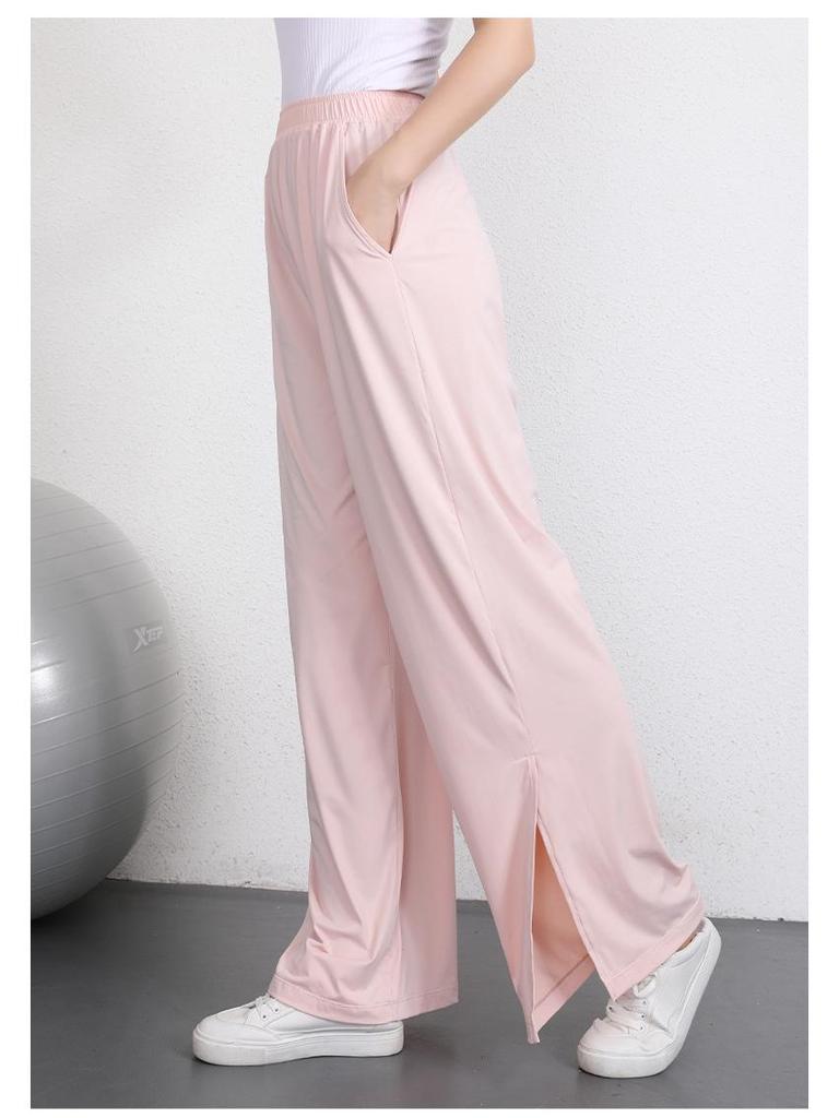 Women's UPF50+ Ice Silk Sun Protection Wide-Leg Pants – UV Protection, Cool, Loose Fit, Summer Style