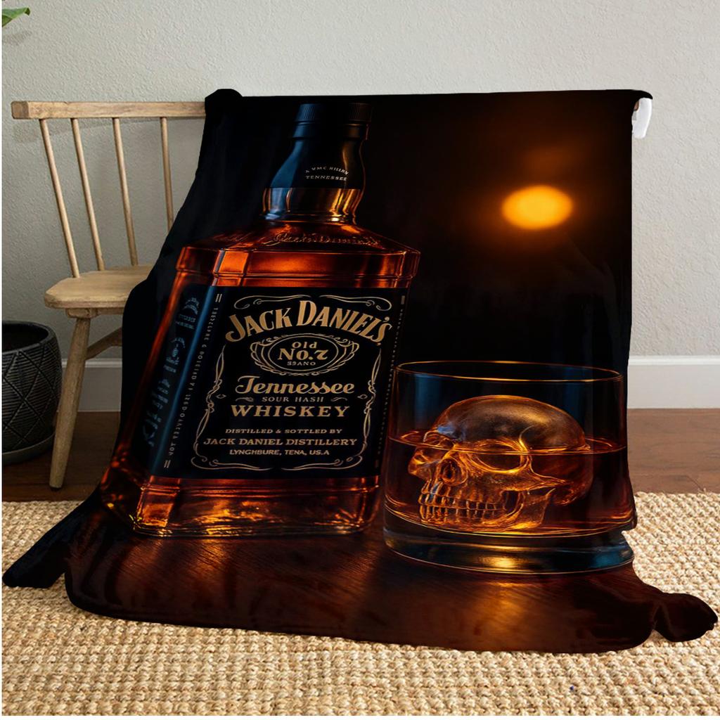 Jack Daniel's Tennessee Whiskey Plush Blanket Soft Comfortable All Seasons blanket Sofa Office Naps blanket Outdoor Travel throw Perfect Gift