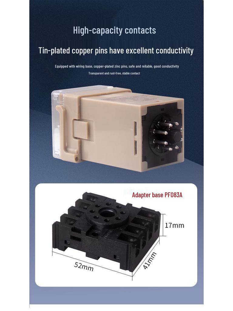 DH48S-S Digital Time Relay: Adjustable 24V/220V Cycle Control, 2Z Switch, 380V Delay