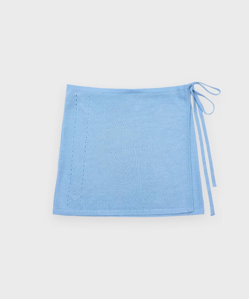 Sinun Sheer Layered Skirt (Soft Blue)