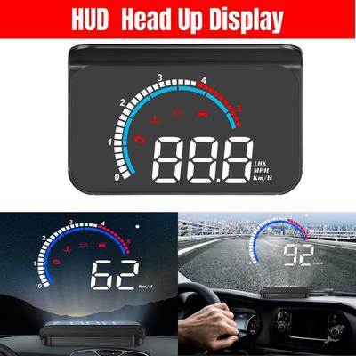 HUD Car Head Up Display Automobile Dashboard Vehicle Speed Fuel Consumption Display Clear The Fault Code Engine Fault Alarm