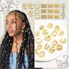 32/40/60Pcs Dreadlock Hair Accessories, Hollow Carved Hair Rings, Open Design Easy to Wear Hair Cuffs for Festivals Parties