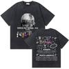 Washed Rapper Chris Brown Breezy Bowl XX World Tour Tshirts Men Women Hip Hop Retro Tshirt Mens Fashion Trend Streetwear