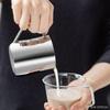&NE Edelstahl Milchgießer, Nikii Silber, 10cm Breit (inklusive Griff) x 5.5cm Tief x 7.8cm Hoch, Hergestellt in Japan, 250ml, für Latte Art, Kaffee,