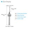 CoCud Micro PCB Drill Bits 3.175mm Shank 0.8mm Cutting Edge Tungsten Carbide Printed Circuit Board Drill Bits for CNC Drilling Engraving Machine 10pcs