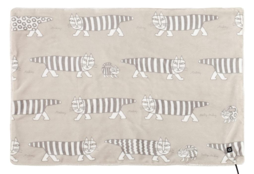Koizumi Electric USB USB Machine Lisa Throw, Blanket, Powered, Washable, Larson, Gray, 90x60cm, KDH-L122U/H
