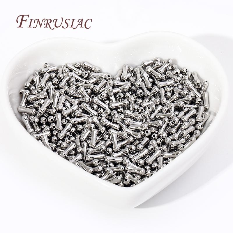 18K Gold Plated Metal Tube Spacer Beads,Silver Plated Separators For Beads,Jewelry Making DIY Accessories Bulk Beads Wholesale