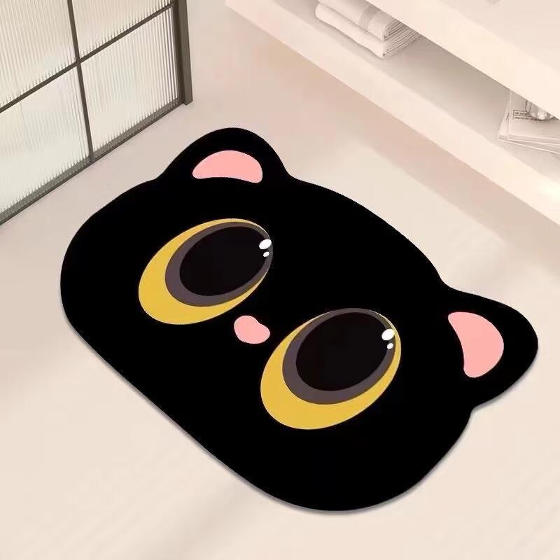 Cat Design Quick-Dry Bathroom Floor Mat