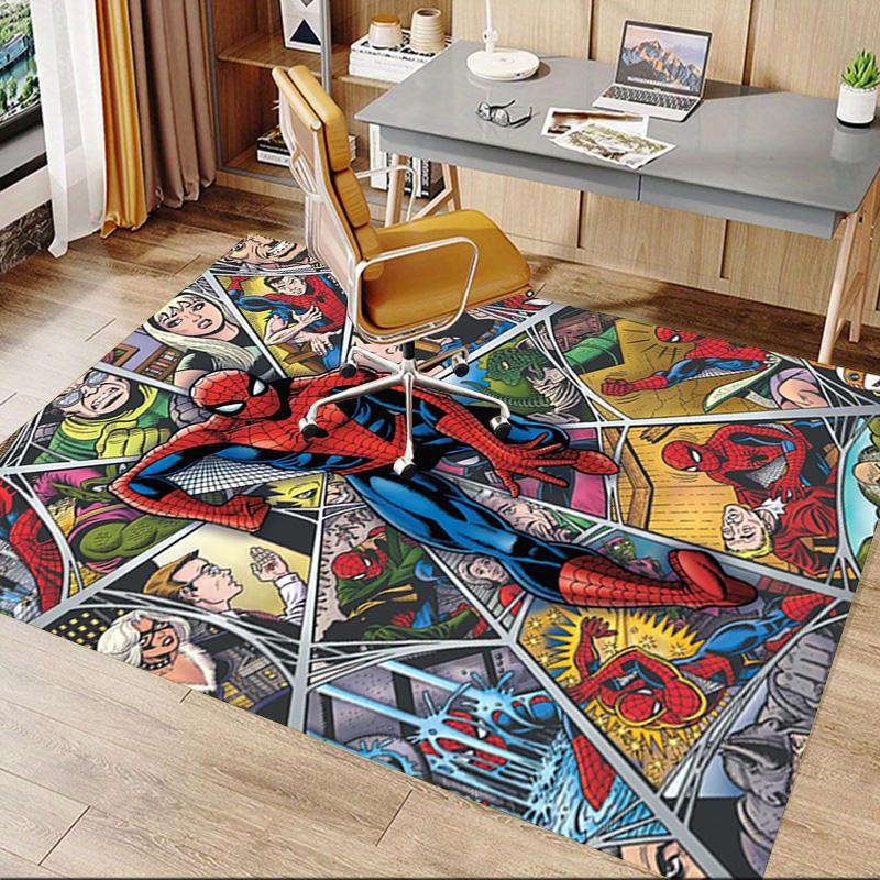 Spiderman Comic Panels Carpet For Playroom Bedroom Living Room Sofa Home Decorkids Game Area Rug Nonslip Floor Mat