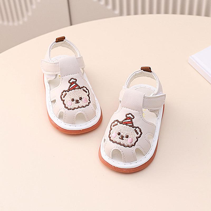 Summer Boys and Girls Toddler Shoes 0-1-2 Year Old Baby Soft Sole Bag Head Cartoon Sandals Called Shoes