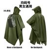 Mantello Impermeabile Telo Multifunzionale 3-in-1 Tappetino Zaino Alpinismo Outdoor Camouflage Tattico con Cappuccio Mantello Poncho