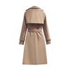 Cappotto Trench Lungo da Donna Doppiopetto con Cintura Rever a Lancia Soprabito Autunno Inverno Antivento Classico Capospalla