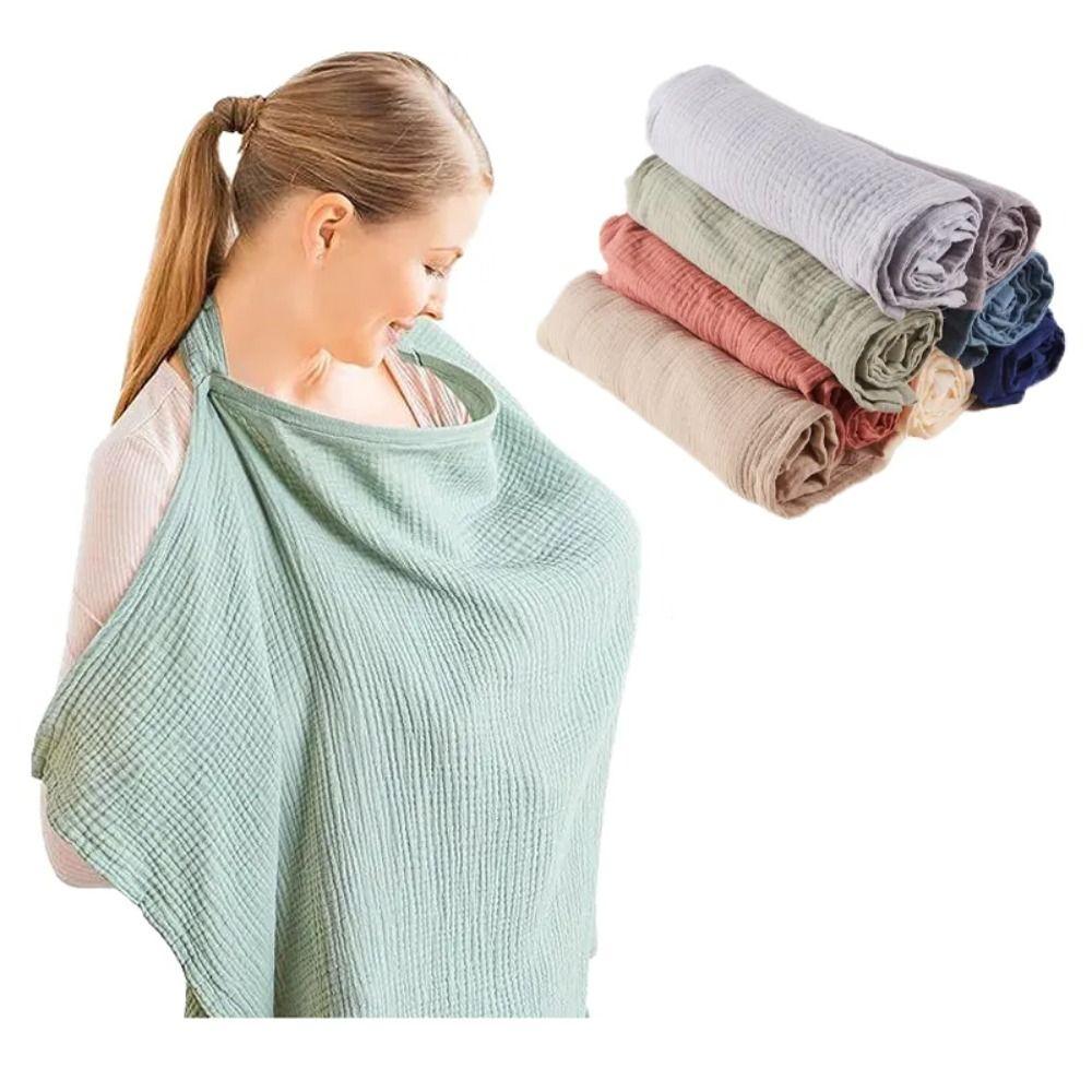 Cotton Muslin Breastfeeding Cover Breathable Nursing Apron New Baby Nursing Cover Maternity