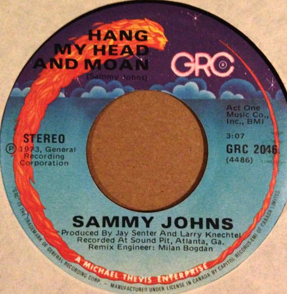 

7inch Record SAMMY JOHNS - Chevy Van GRC2046 GRC 1973 Canada Rock Used