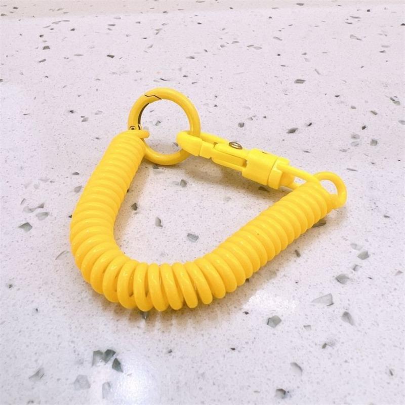 

Macaron Color Anti-lost Card Holder Spring Rope Work Card Lanyard Elastic Rope Elderly Student Access Control Card Lanyard