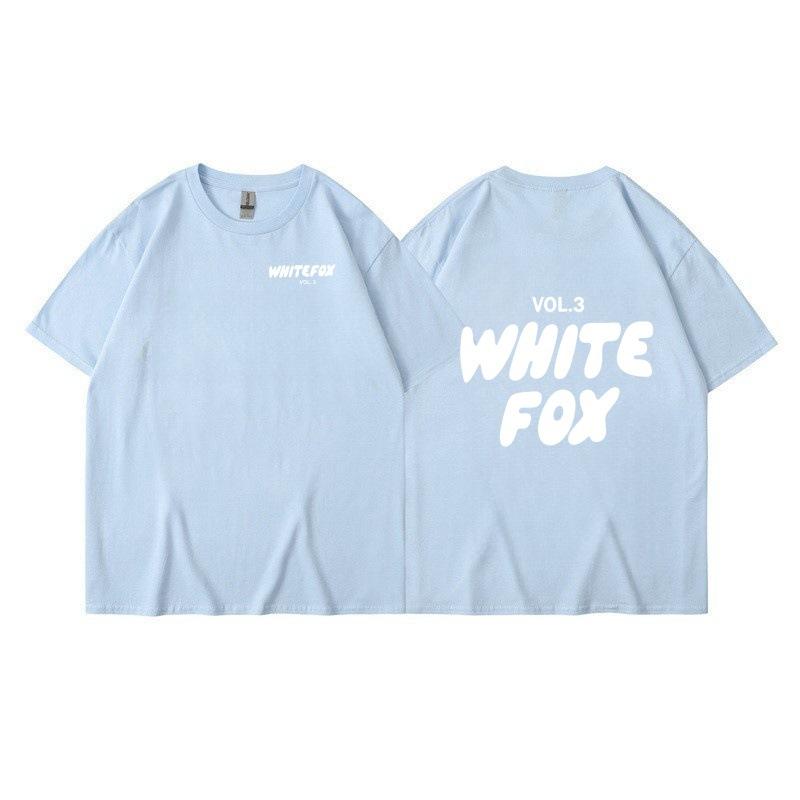 Men's Women's Summer Comfortable Casual White Fox Letter Solid Color Printed T-shirt-Soft Fabric Summer Relaxed Fit Clothing