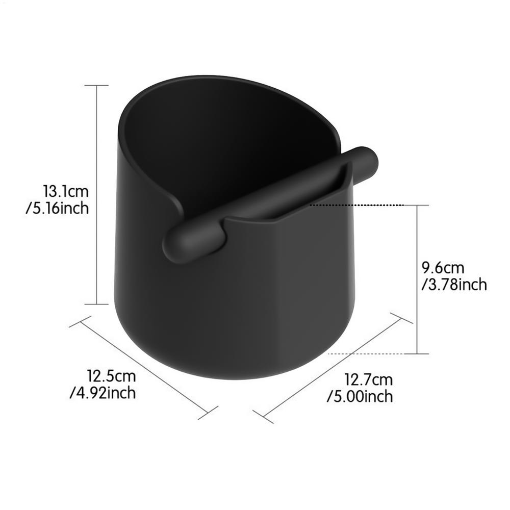 Coffee Knock Box Shock Absorbent Coffee Puck Container Knock Bin for Espresso Machine Home Cafe Countertop Waste Disposal