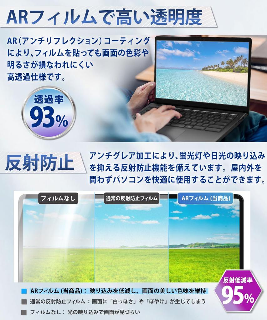 Lifeinnotech 16-inch 16:10 Screen Protector, Blue Light Blocking, AR Film for PC, Anti-Reflection, Transparent Screen Protection, Anti-Fingerprint