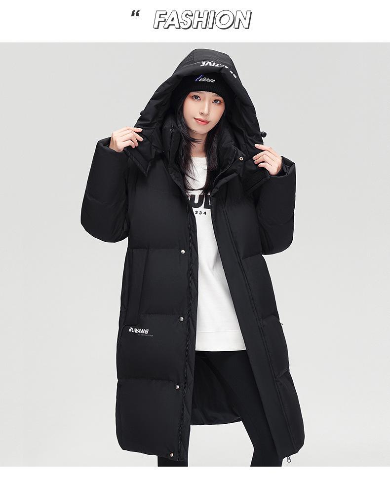 Winter Hooded Thick Casual Down Jacket for Men & Women - 90% White Duck Down, Mid-Length, Loose Fit